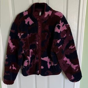 Fabletics Maroon and Rose Jacket